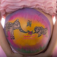 belly painting
